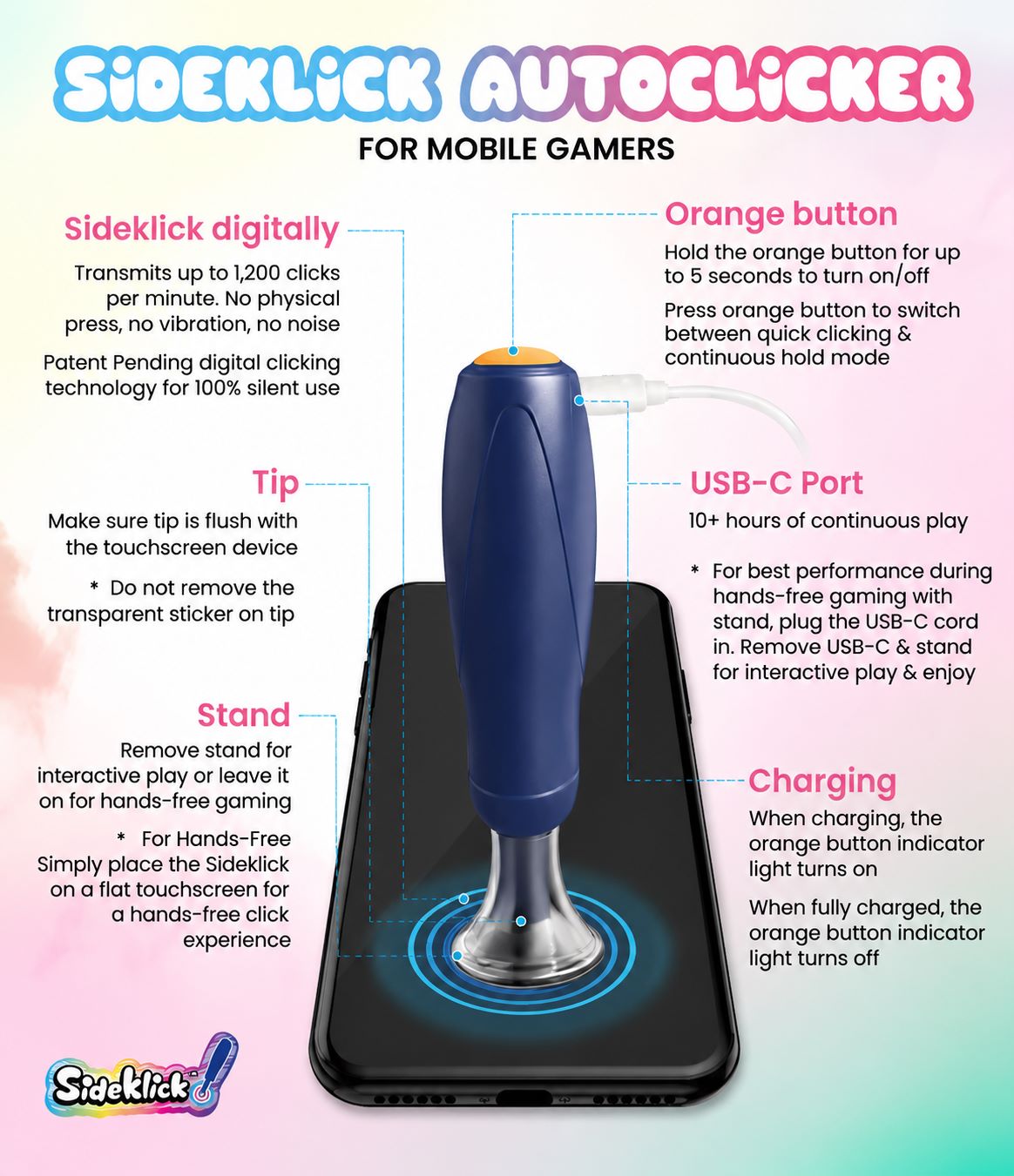 Sideklick™ Autoclicker for Mobile Gamers